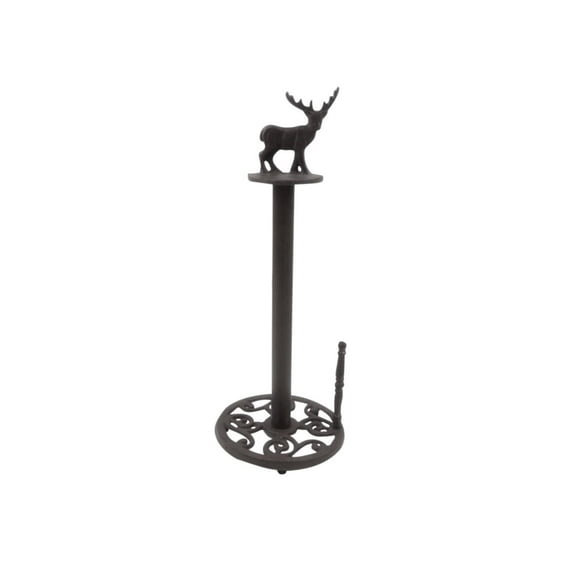 HANDCRAFTED NAUTICAL DÉCOR Cast Iron Moose Kitchen Paper Towel Holder 16"