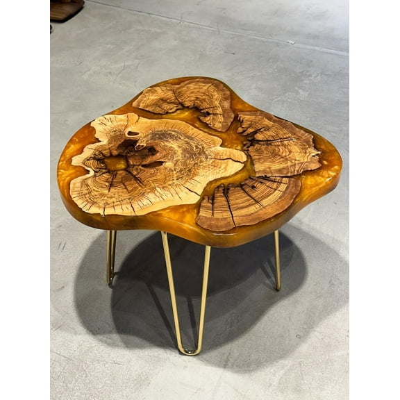 HANDI STONE Epoxy Round Table (Only Top) Natural Wood Table, Wooden Office Desk, for Meeting, Kitchen, Dining Room, Living Room, Home Dcor (Top_M2C-t001)