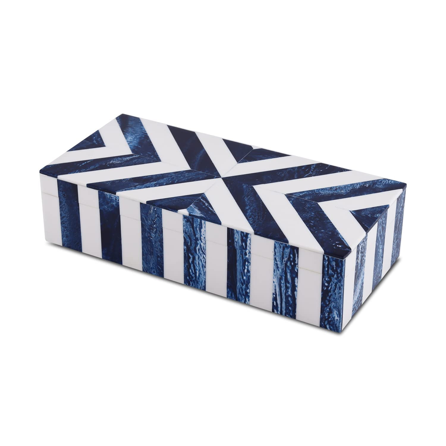 HANDICRAFTS HOME Chevron Collection, Storage Organizer Decorative Box ...