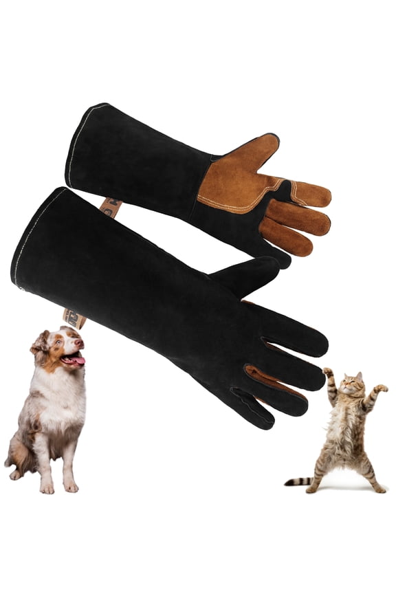 16 Inches Animal Handling Gloves Bite-Proof & Scratch-Resistant, Safe Durable Pet Gloves for Dogs, Cats, Falconry