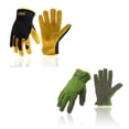 thumbnail image 1 of HANDLANDY 2 Pairs Men Leather Gardening Gloves, Utility Work Gloves for Mechanics, Construction, Driver, Medium, 1 of 8