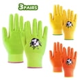 thumbnail image 1 of HANDLANDY 3 Pairs Candy Colors Nitrile Coated Kid Garden Gloves, Latex Free Kid Gloves, Size 5 for age 9-10, 1 of 6