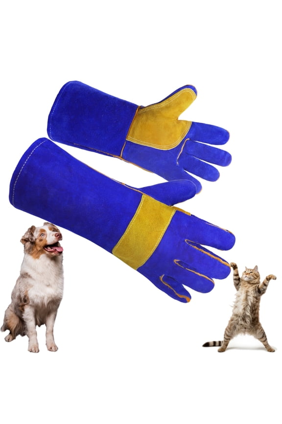Animal Handling Gloves, Falconry Handler Cat Gloves Bite Proof, Thorn Proof Rose Pruning Gardening Gloves