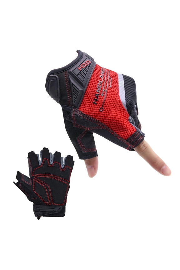 Fingerless Work Gloves for Men Utility Padded Half Finger Driving Working Gloves, Small