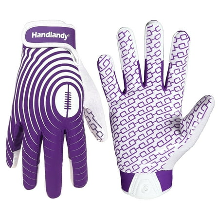 HANDLANDY Football Gloves Youth, Sticky Kids Receiver Gloves for Boys Girls, Stretch Fit Flag Football Gloves