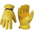 thumbnail image 1 of HANDLANDY Leather Work Gloves, Stretchable Wrist Rigger Glove for Men & Women, 1 of 6