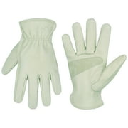 HANDLANDY Leather Work Gloves, Stretchable Wrist Rigger Glove for Men & Women