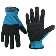 HANDLANDY Mens Work Gloves Touch screen, Utility Mechanic Gloves, Flexible Breathable Fit- Padded Knuckles & Palm