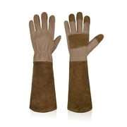 HANDLANDY Rose Gloves for Men & Women, Long Leather Gardening Gloves Thorn Proof, Best Garden Gifts & Tools for Gardener