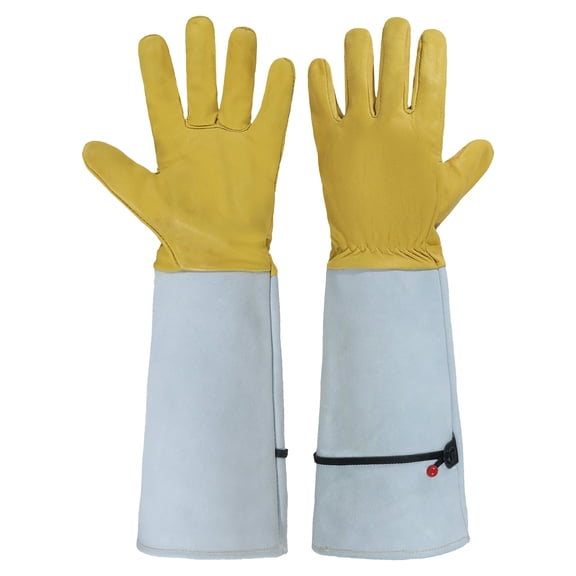 HANDLANDY Rose Gloves for Men & Women, Long Leather Gardening Gloves Thorn Proof, Best Garden Gifts & Tools for Gardener
