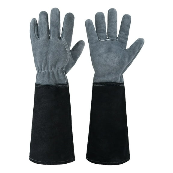 HANDLANDY Rose Gloves for Men & Women, Long Leather Gardening Gloves Thorn Proof, Best Garden Gifts & Tools for Gardener