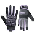 thumbnail image 1 of HANDLANDY Utility Work Gloves with Silicone Grip for Women, Thin Mechanic Working Gloves Touch Screen, Purple, Small, 1 of 7