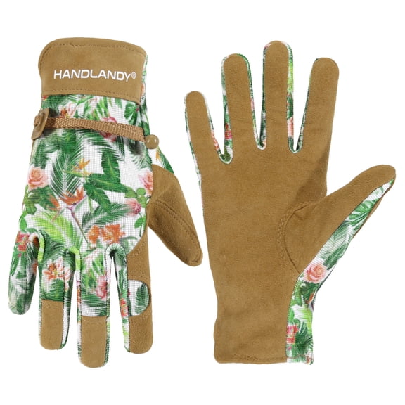 HANDLANDY Womens Garden Gloves, Breathable Utility Working Gloves for Yardwork, Drivers, Mechanics, Construction, Light work