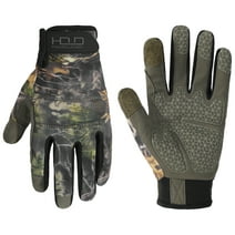 HANDLANDY Work Gloves with Grip, Safety Mechanics Gloves for Men, Touchscreen Multi-Purpose Use Tactical Gloves, Camo, Medium