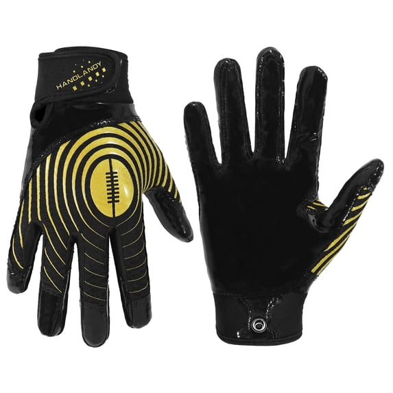 HANDLANDY Youth Football Gloves, Kids Sticky Receiver Gloves,Super Grip Football Glove Best Gift for Boys,Girls