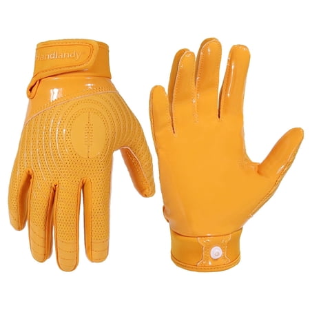 HANDLANDY Youth Football Gloves, Kids Sticky Receiver Gloves,Super Grip Football Glove Best Gift for Boys,Girls