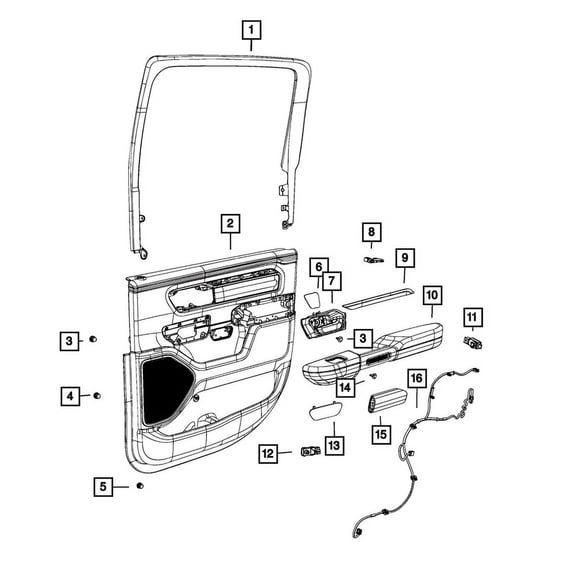 HANDLE INSIDE RELEASE INTERIOR PARTS HANDLES/LEVERS/ARMS ***PART NUMBER 6EK75HL1AB***