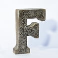 thumbnail image 1 of HANDMADE ECO-FRIENDLY "F" WOOD ALPHABET LETTER BLOCK FOR WALL MOUNT & TABLE TOP DÉCOR, Gray Antique Color, Traditional Design, Letter Block For Study Room, Kids Room, Living Room, Hall, Cabin, Offices, 1 of 4