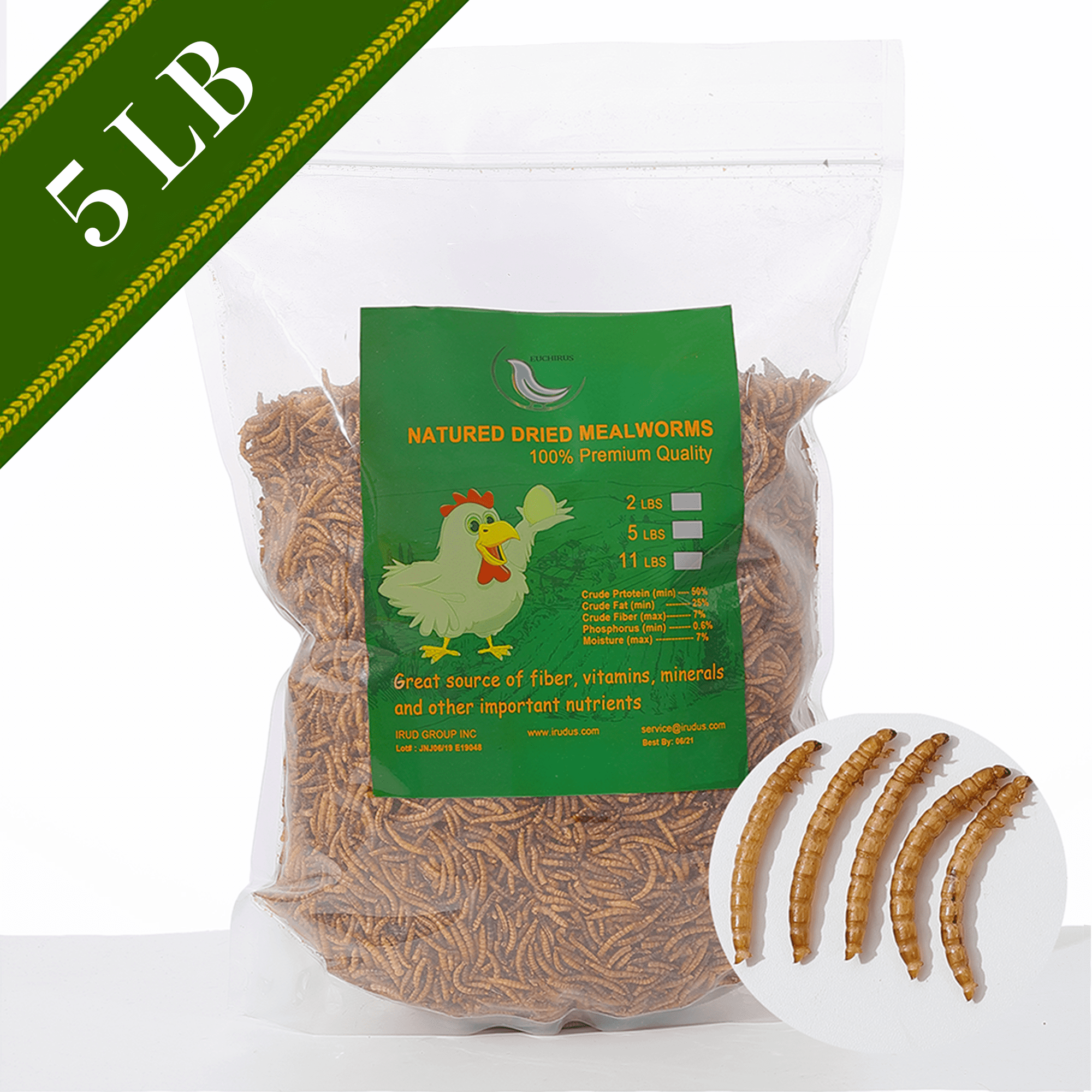 5-Pound Bulk Dried BSF Mealworms - High-Protein Treat For Wild Birds, Chickens & Fish 5 thumbnail image