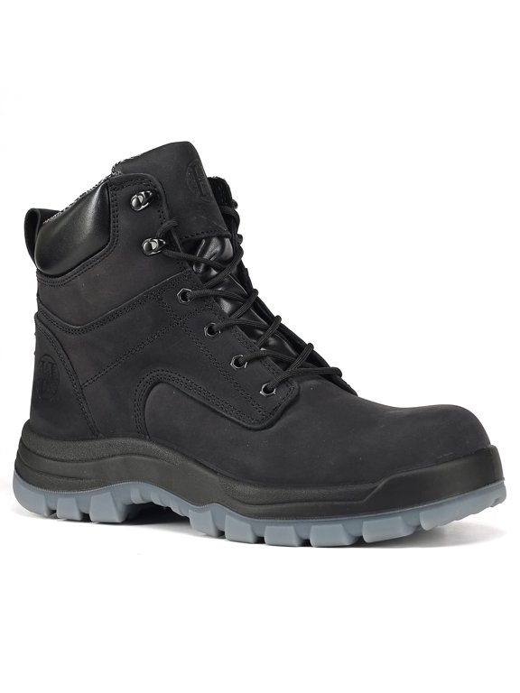 Men's 6-Inch Water-Resistant Soft Toe Work Boots, 80N01BK, 9