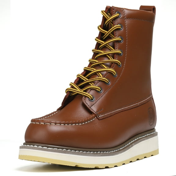 HANDMEN Men's 8 inch Classic SureTack Steel Toe Waterproof Oil Resistant Work Boots H84994 Size 8.5D