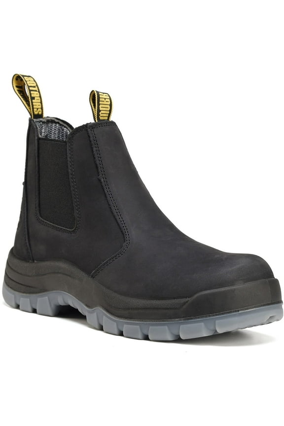 Men’s Slip-On Composite Toe Work Boots, Puncture-Proof Slip Resistant Anti-Static Safety Boots 81N04, Size 9EE