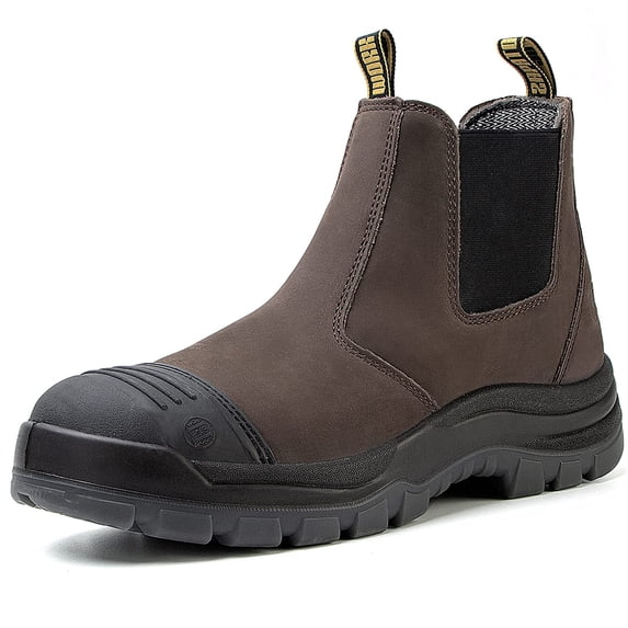 HARDHILL Men’s 6" Soft Toe Work Boots Waterproof Leather Slip Resistant Boots COF802 Size 8.5EE