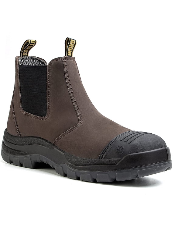Men's Waterproof 6" Leather Steel Toe Slip Resistant Work Boots COF822 Size 7.5D