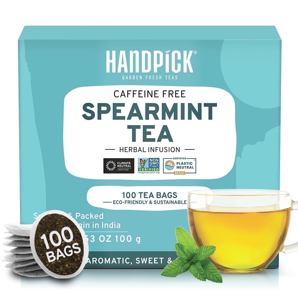 HANDPICK, Spearmint Tea Bags ( 100 Count) | Eco-Co