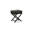 thumbnail image 1 of HANE11 Hamilton Square Night Stand End Table with Drawer in Black Finish, 1 of 3