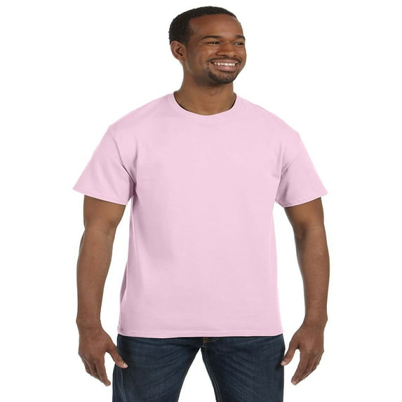 HANES 5250T MEN'S 6.1 OZ. T-SHIRT, Pale Pink, 5XL