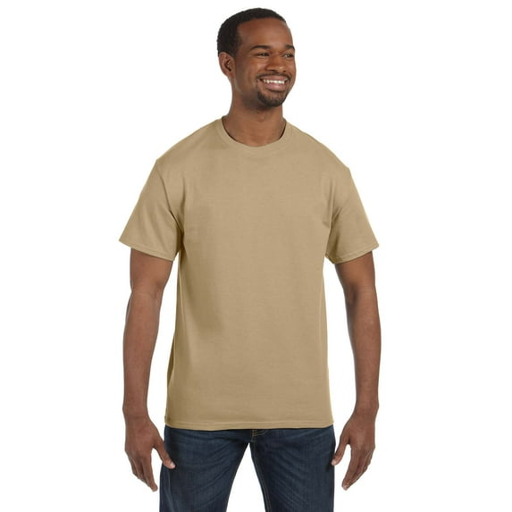 HANES 5250T MEN'S 6.1 OZ. T-SHIRT, Pebble, M, Pack Of 3, Hanes Mens T-Shirts
