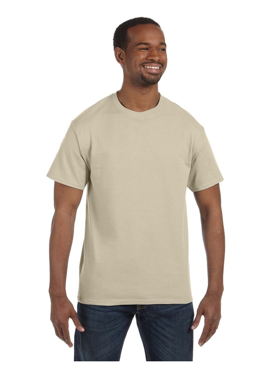 5250T MEN'S 6.1 OZ. T-SHIRT, Sand, 3X, Pack Of 3, Hanes Mens T-Shirts