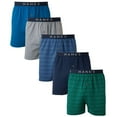 thumbnail image 1 of HANES Best 5-Pack Knit Boxer in Blue Multi, S, 1 of 3