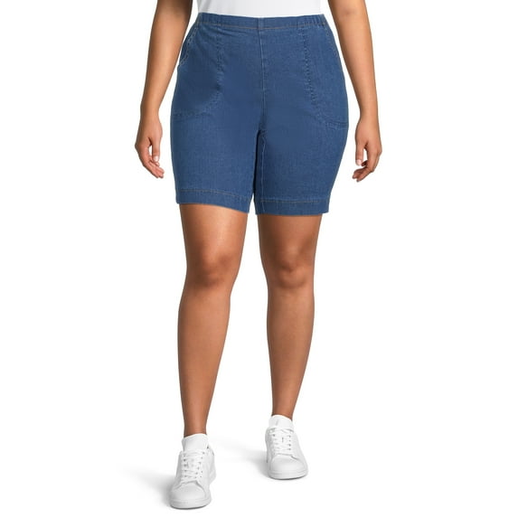 JMS Just My Size by Hanes Women's Plus Size 2 Pocket Pull-On Shorts