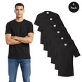 thumbnail image 1 of HANES Short Sleeve T-Shirt For Men's - XL Size | 100% Cotton 6 Pack Black Color Crew Neck Tee, 1 of 5