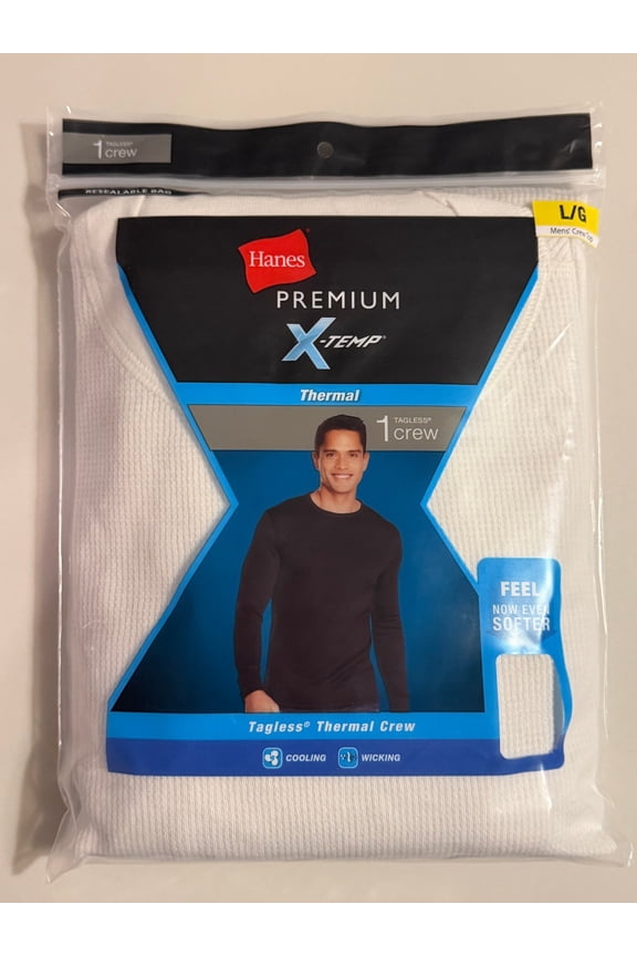 Men's X-Temp Waffle Long Sleeve Crew Thermal Top - Natural