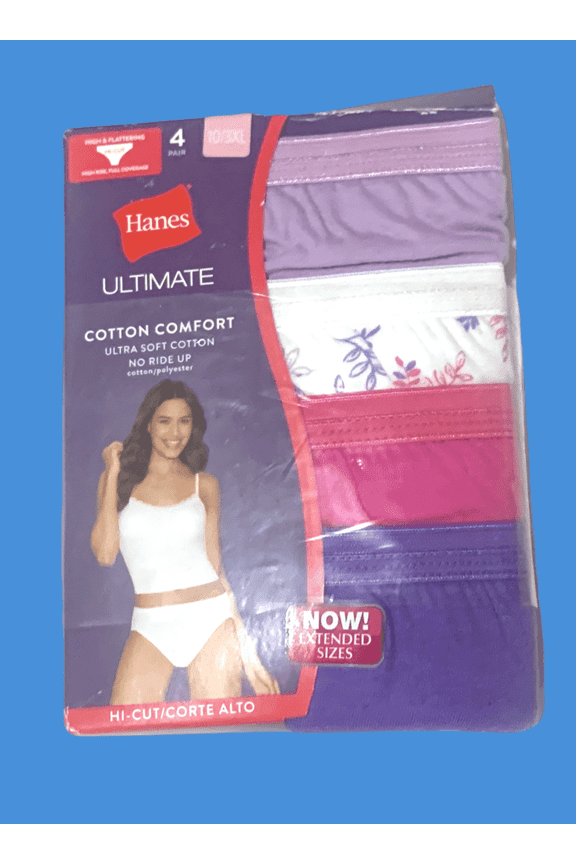 Ultimate Hi-Cut 4-Pack Size 9/2XL "100% Cotton"