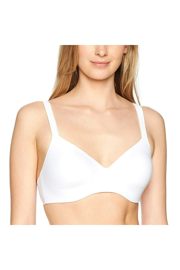 White Micro Stripe Ultimate Soft Foam T-Shirt Bra, US 34D, UK 34D, NWOT
