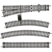 HANFLY HO Scale Track Set Nickel Silver Rails, Wooden Style Sleepers, Compatible with All HO DC Systems Includes Straight & Curved Tracks 18 PCS