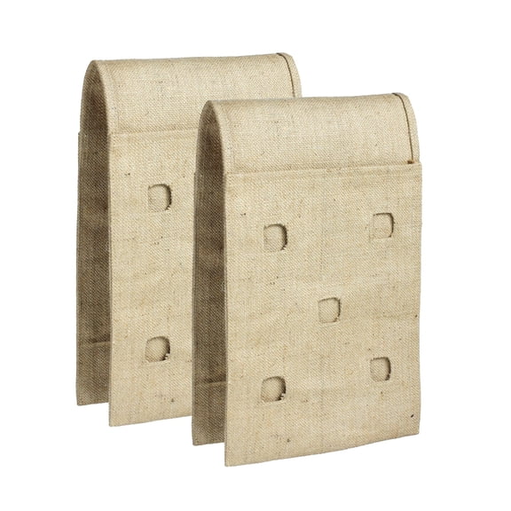 HANG  GROW Burlap Saddle Bag Planter for Outdoor Plants Vertical Flower Bag for Easy Outside Garden Decoration Reusable Saddle Hanging Bag for, Strawberry, Vegetables and Herbs, 2 Bags with 10 Holes