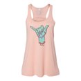 thumbnail image 1 of "HANG LOOSE, ZOMBIE Apparel, RACERBACK, Sublimation, Women's TANK TOP, Peach, SMALL", 1 of 1
