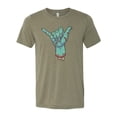 thumbnail image 1 of "HANG LOOSE, ZOMBIE Apparel, Vintage T SHIRT, Sublimation T, RetroTEE, Heather Olive, LARGE", 1 of 1