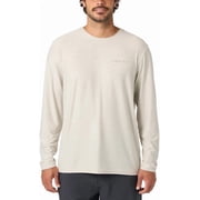 HANG TEN Men's Long Sleeve Sun Tee US, Alpha, XX-Large, Regular, Regular, Cream