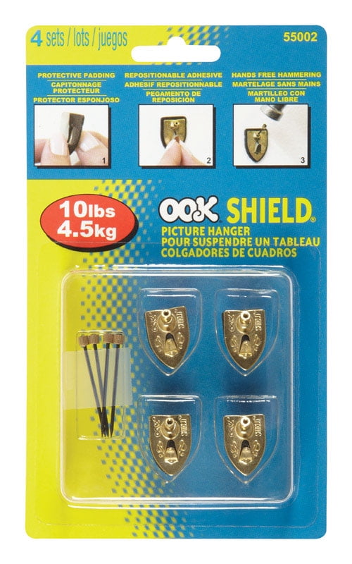 Ook Picture Hanger Shield 10 Lb Includes Needle Point Blue Steel Nails 3/4" Card