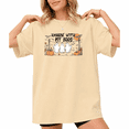 thumbnail image 1 of HANGIN' WITH MY BOOS Spooky Ghost Pumpkin Print T-Shirt Short Sleeve Crewneck Casual Top, 1 of 6