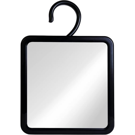 HANGING FOGLESS SHOWER MIRROR, 8” x 7” (GLASS)