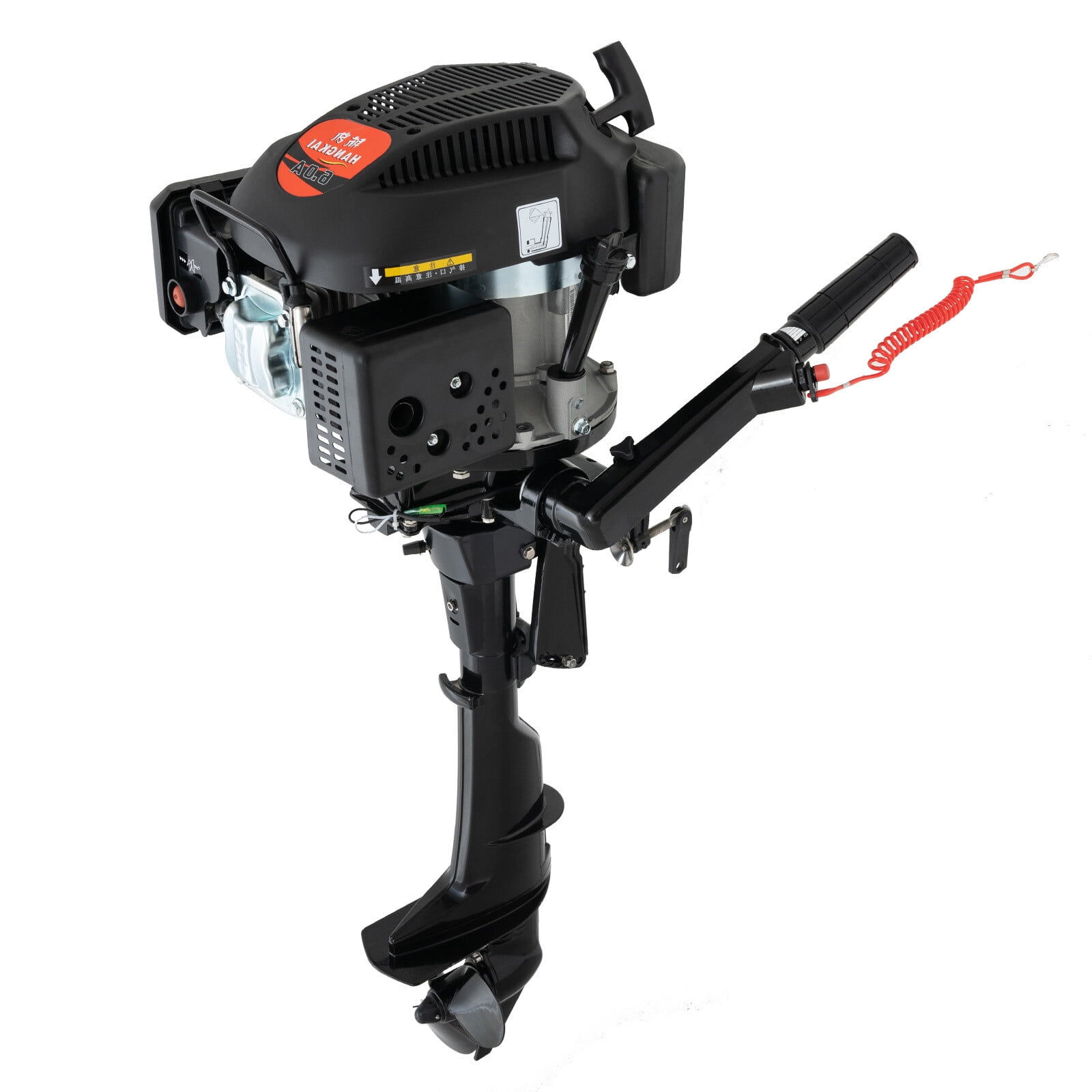 HANGKAI 4-Stroke 6HP Heavy Duty Outboard Motor Boat Engine Air Cooling System