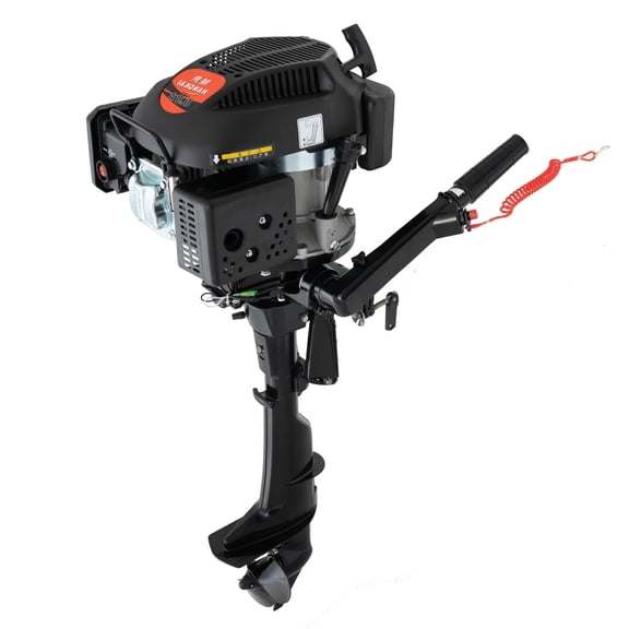 6 HP 4-Stroke Heavy Duty Outboard Motor Fishing Boat Engine Air Cooling System