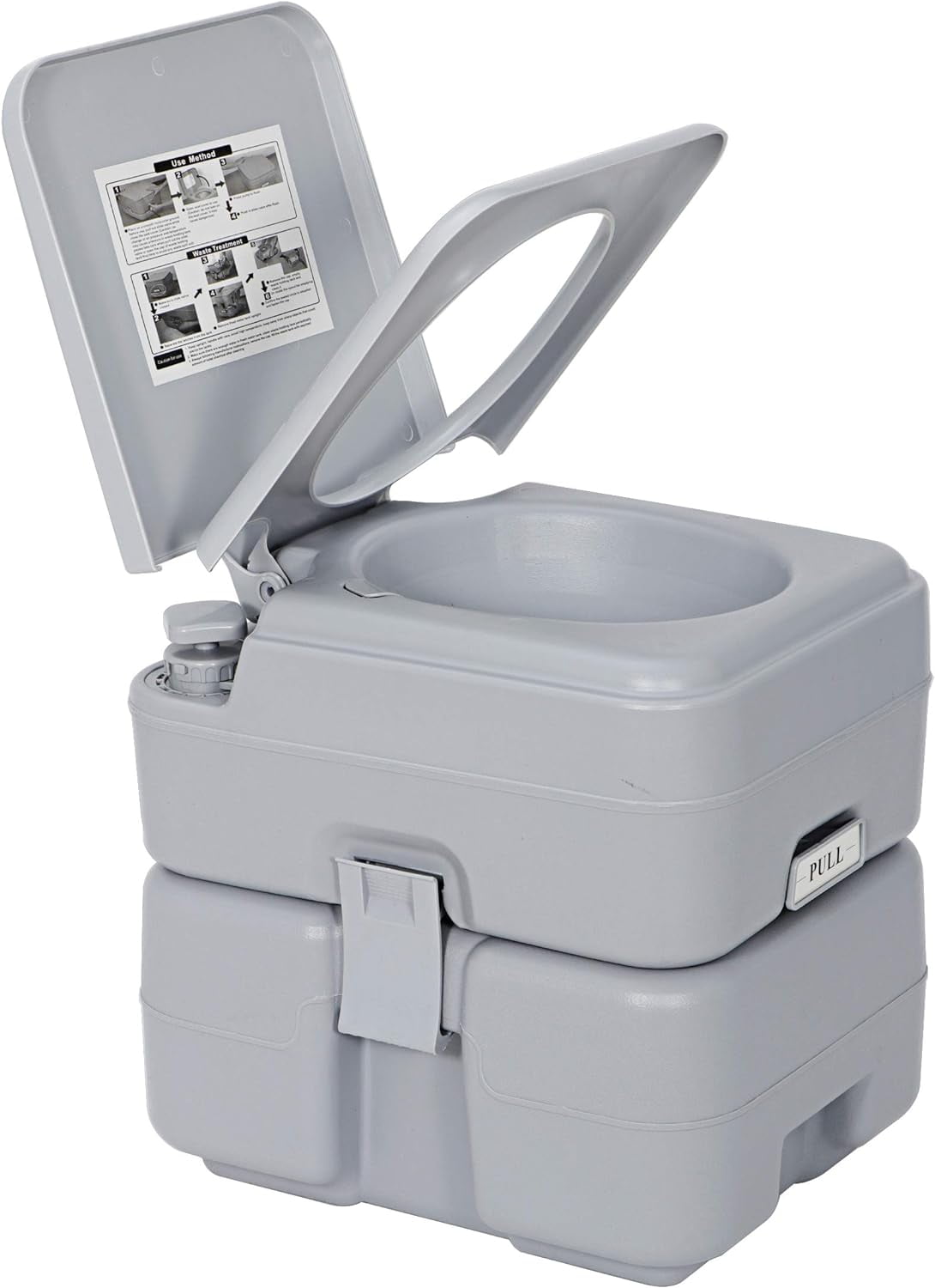 HANGKAI 6.6 Gallon Portable Toilet Outdoor Mobile Camping Toilet for ...